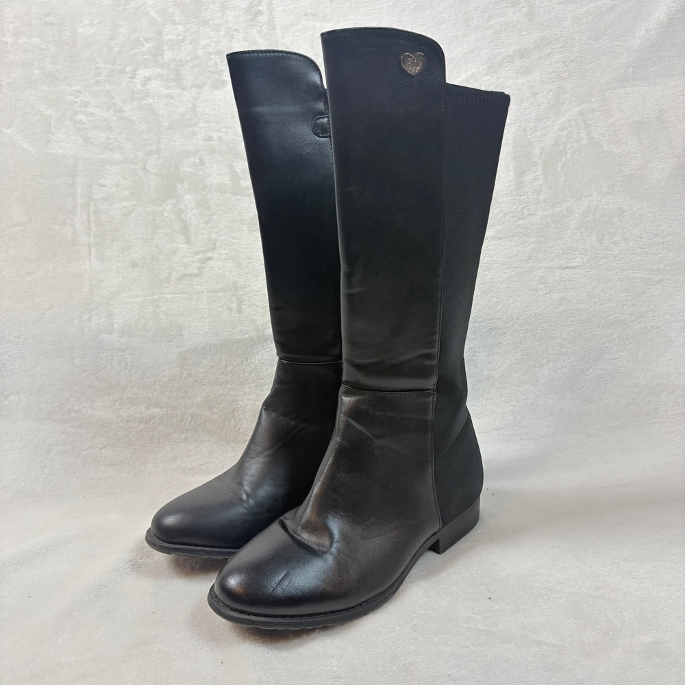 Stuart Weitzman 5050 Boot Kids Size 4 Black Good Tall Knee High Stretch Zip